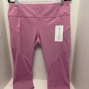 Athleta NWT Pink Mesh Contender Capris